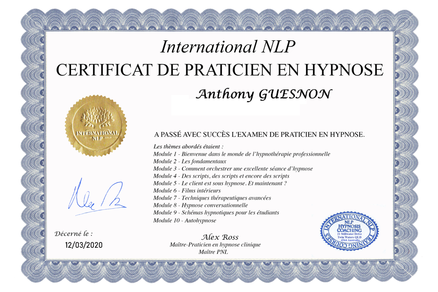 Anthony GUESNON Hypnose